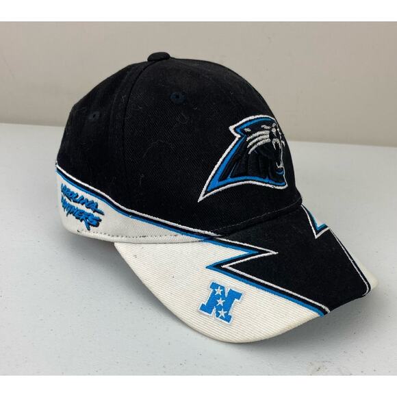 VTG Y2K Reebok NFL Carolina Panthers all-over print graphic strapback hat - Picture 1 of 7